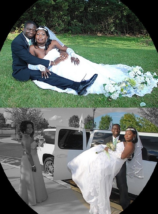 Bride and grooming in romantic pose (top), Akos K, Groom lifted his 
bride for a pose (center)