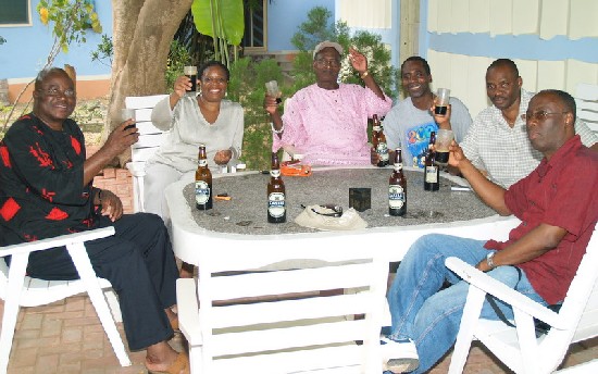 High profile guests from USA relaxing and having a drink under the
tree; Now that is awesome.