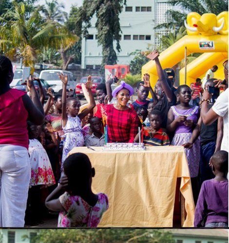 Chris Attoh and Damilola celebrates son's birthday at Osu Children's Home