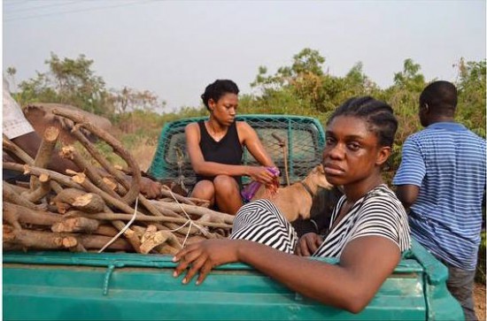 Becca shooting a scene in If Tomorrow Never Comes at the back of a truck