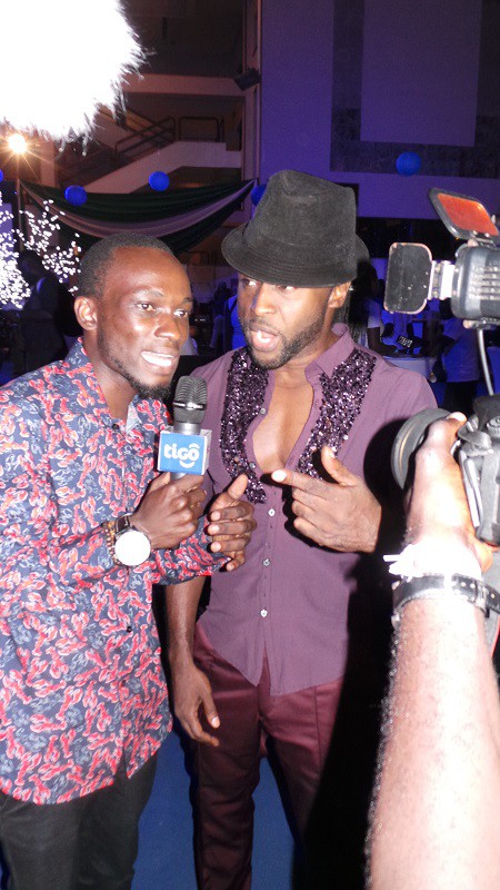 Reggie Rockstone on the Blue Carpet