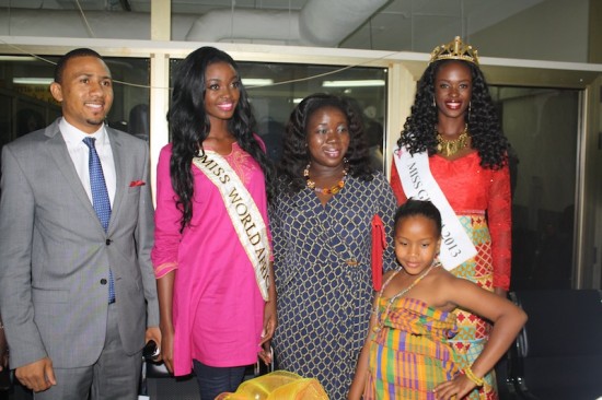 <em>Naa Okailey Shooter with Minister of Tourism, Miss Ghana 2013 Giuseppina Baafi</em>