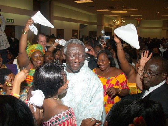 The President on the dance floor and supported by many
guests