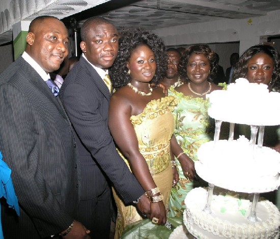 The cutting of the cake