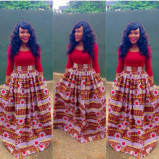 Ankara maxi skirt