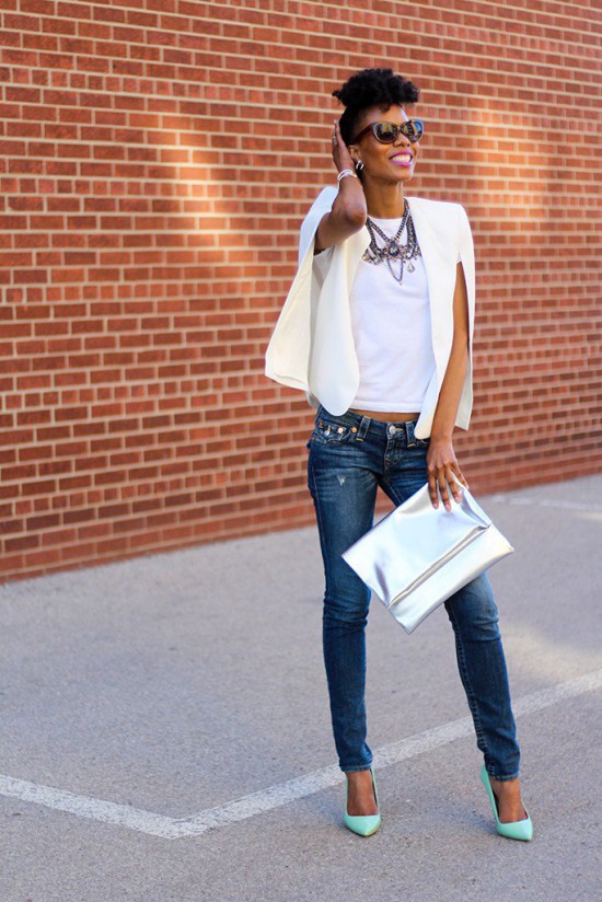 white short blazer