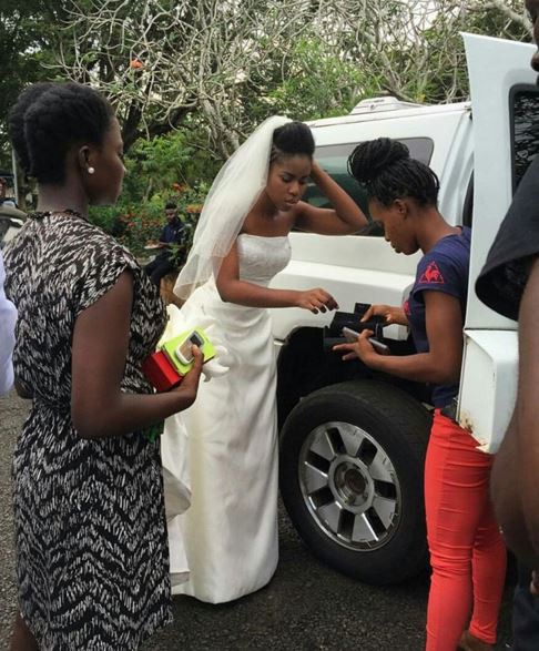 Mzvee in her wedding gown