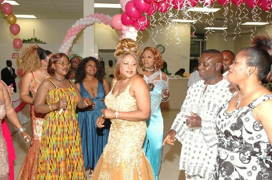 Sister Naana on the dance floor with guests