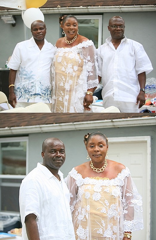 Mrs Osei Tutu flanked by two distinguished gentlemen; Mr. Kusi and Mr. 
Konadu (right)