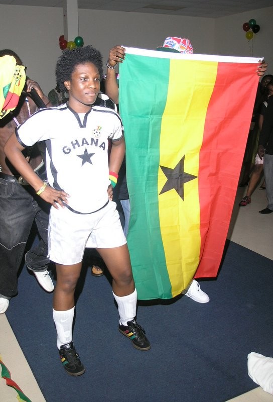 Representing the national team, the Black Stars