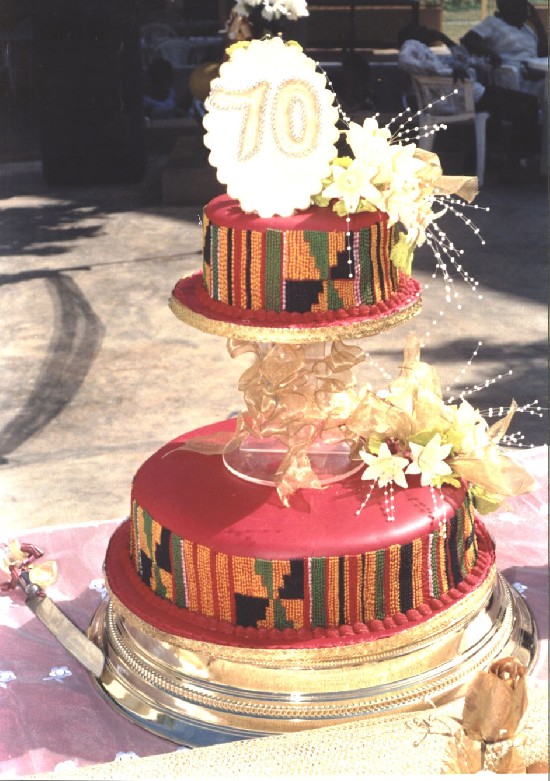 A model example of an African in the cake, floral art and designing industry