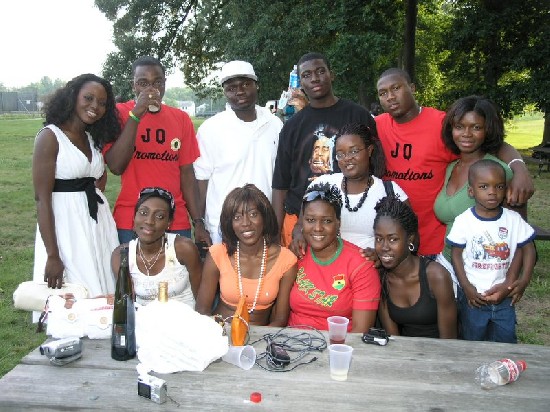 J Q Promotions and friends pose at the picnic