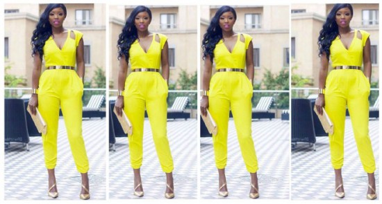 deep yellow jumpsuit