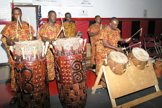 Afriyie Fontrom drummers in action