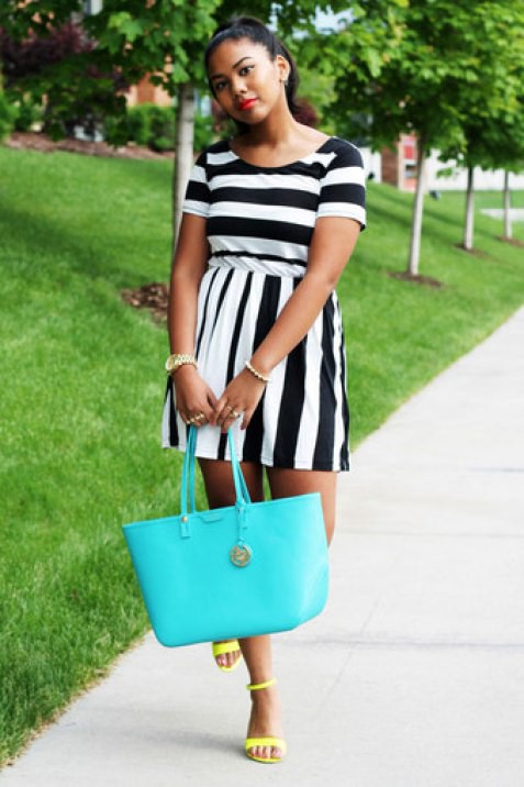 The trending Black and white stripes outift