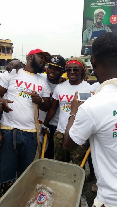 Photos: VVIP cleans Nima on National Sanitation Day