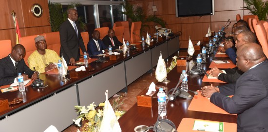 Veep addressing a meeting with top officials