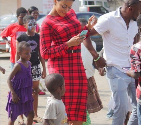 Chris Attoh and Damilola celebrates son's birthday at Osu Children's Home