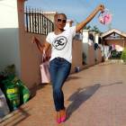 Christabel Ekeh goes 'braless' for Breast Cancer Awareness