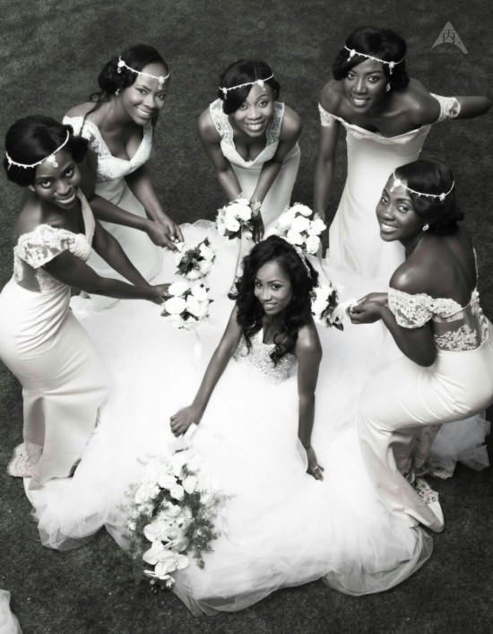 Bride with maids