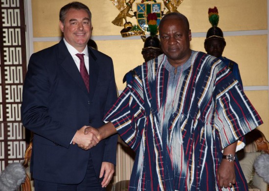 President Mahama and Ambassador Pujolas