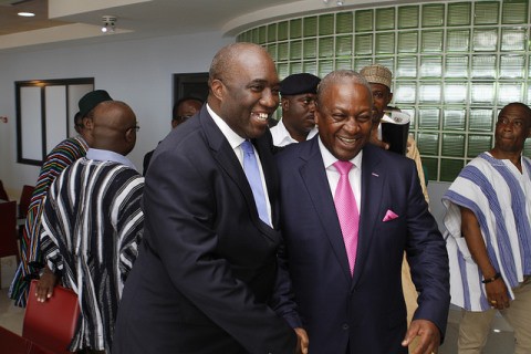 President Mahama with the 2bd Deputy Speaker of Parliament, Hon. Joe Ghartey.