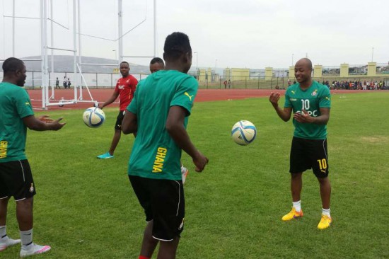 Players at the training grounds