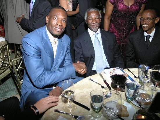 Mutombo congratulates President Mbeki