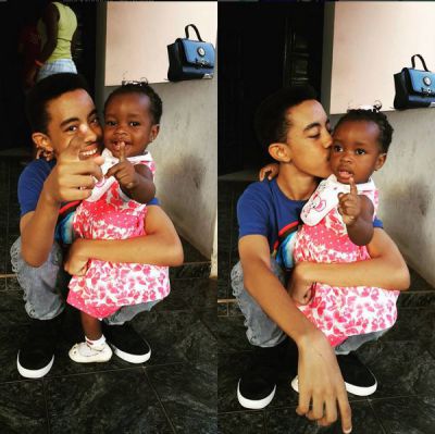 Photos: Afia Schwarzenegger shows off children