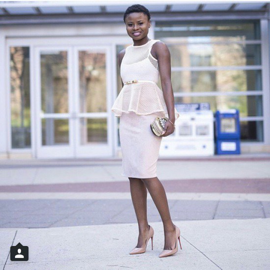 white peplum dress