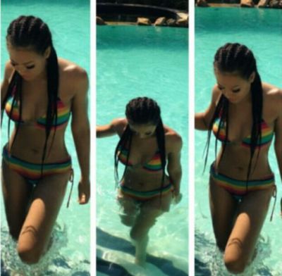 Actress Nadia Buari shows off bikini body