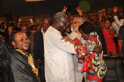 Nana Konadu, Rawlings and Kufuor dancing at Lumba Show