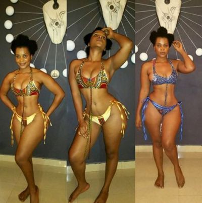 Benedicta Gafah flaunts body in dashiki bikini