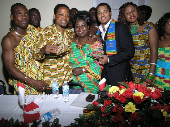 Mr. CNN (Second left) and Van Vicker posing with Lydia Webb (middle,
Event Organizer) and others