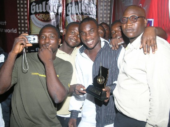 Kwabena Kwabena is congratulated by his fans after his win