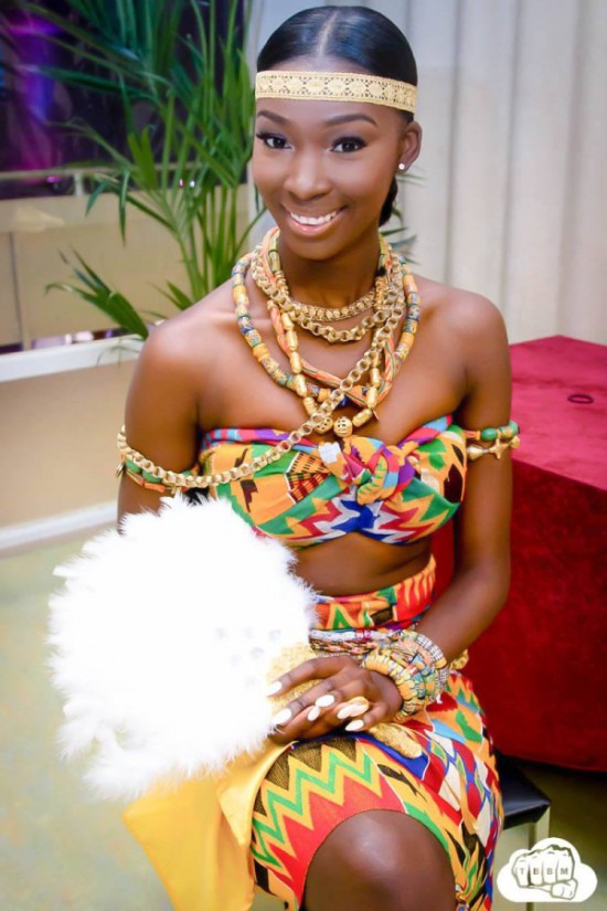 Maybeline shows of Kente and Beads