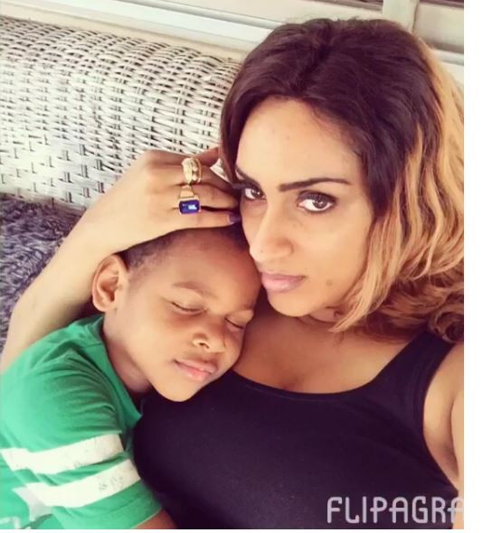 Juliet Ibrahim and son, Jayden