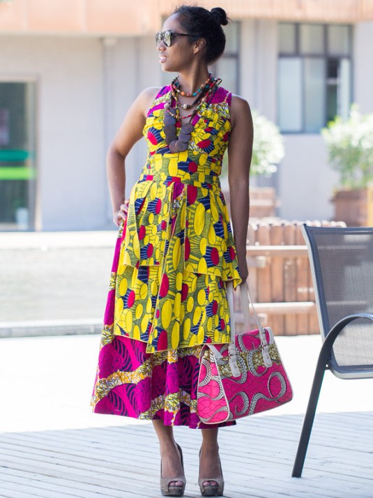 Multi coloured maxi dress