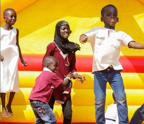 Chris Attoh and Damilola celebrates son's birthday at Osu Children's Home