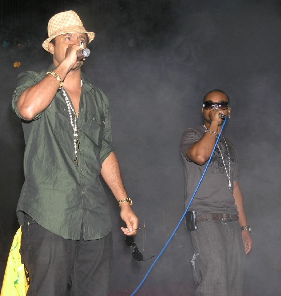 Mr. Boombastic and sidekick; Rayvon on stage