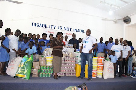 HR Controller, Tigo Ghana, Donating to Akropong School for the Blind