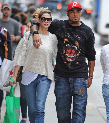 Kevin-Prince Boateng and girlfriend Melissa Satta on holiday Miami Beach, Florida