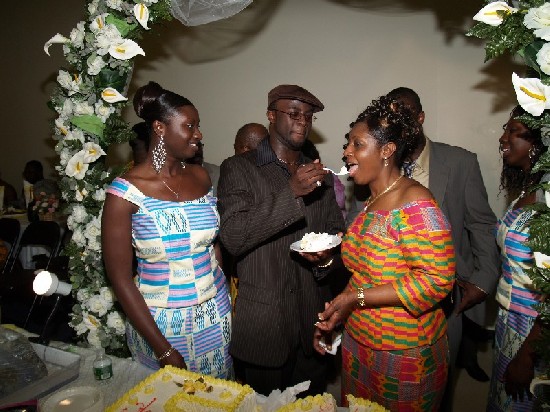 Michael offers her dear mother, a piece of her birthday cake