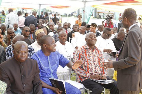 Aseidu Nketia with some MPs in a conversation