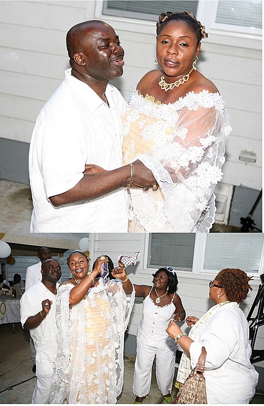 Mr & Mrs Osei-Tutu (top) and also dancing (bottom)