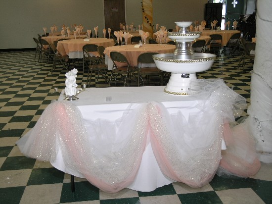 A display of the famous champagne fountain.