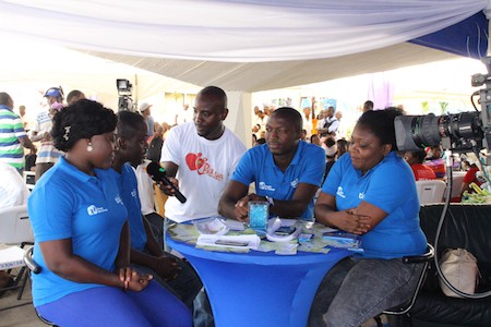 Tigo Digital Change Leaders at TV3 blood donation on Valentine's Day