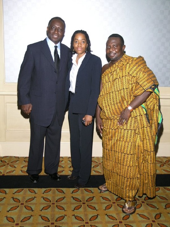 Group pose - Dr. Akainyah, Ms Sylvia Baffour (center) and Nana Akwasi Addai