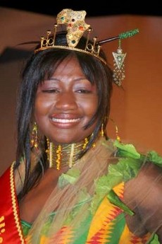 Monica Mbillah from Ghana smiles after winning won the Miss Africa Queen contest held at the La Palm Beach Hotel in Accra, September 2, 2006. Eight contestants from nine African countries took part in the pageantry dubbed ?Breaking frontiers with beauty?. The countries were Ghana, Cote D?voire, Guinea, Niger, Liberia, Gabon, Kenya, Mali and Zambia. Picture taken on September 2, 2006.