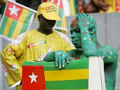 Defeat hurts. Even more so when you come from Togo, one of the smallest countries in the competition, and have made such an effort to dress up for the day.